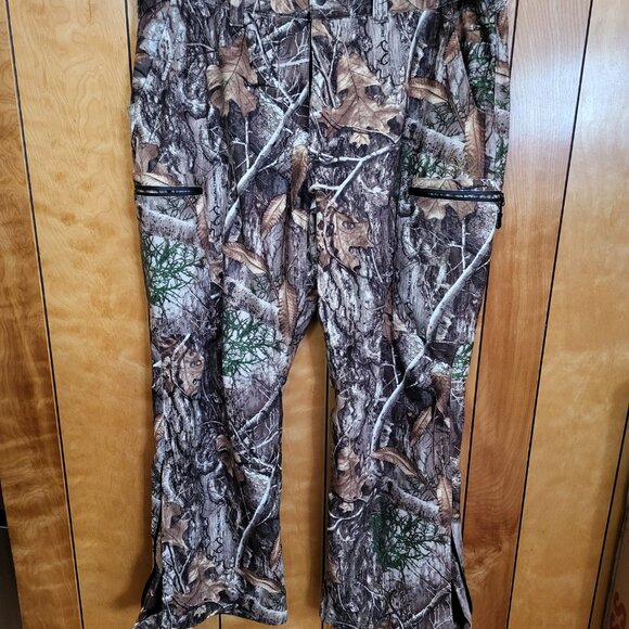REALTREE SCENT FACTOR Mens Lined Camo Hunting Pants XL Stretch & Multi Pocket C3 - Picture 9 of 9